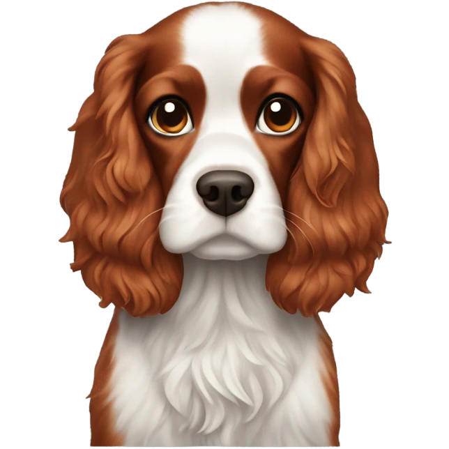 All red Cavalier spaniel emoji