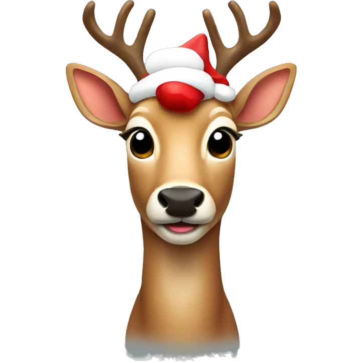 deer with a santa hat  emoji