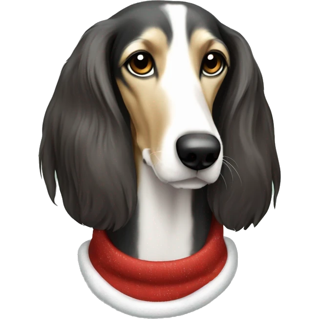 Saluki dog in christmas Sweatshirt  emoji