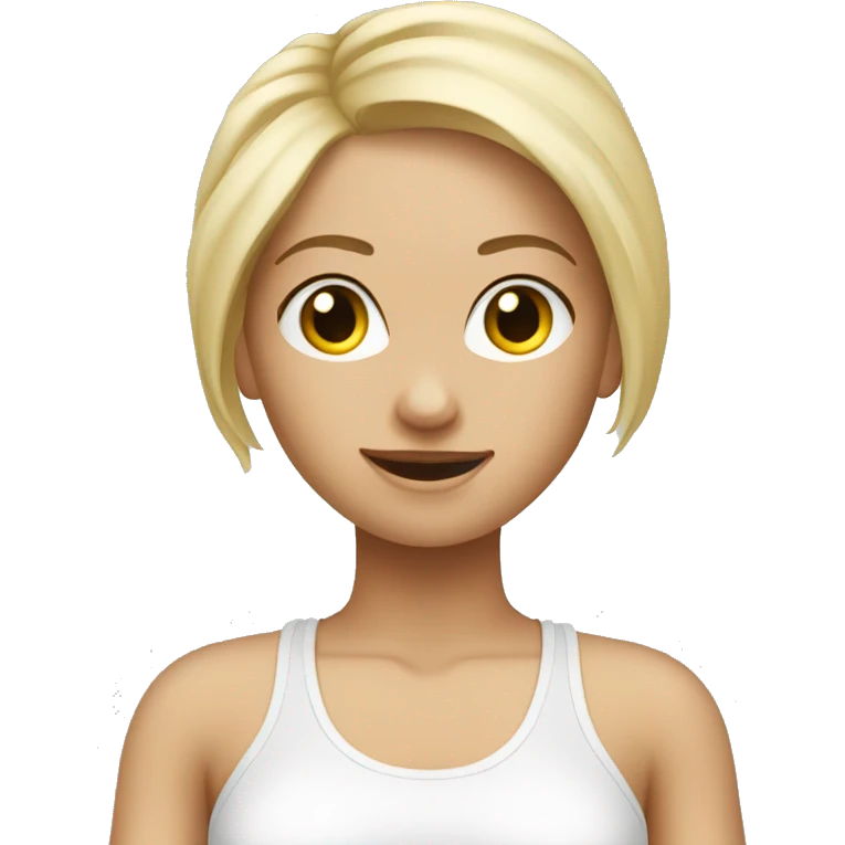 Pilates blonde girl emoji