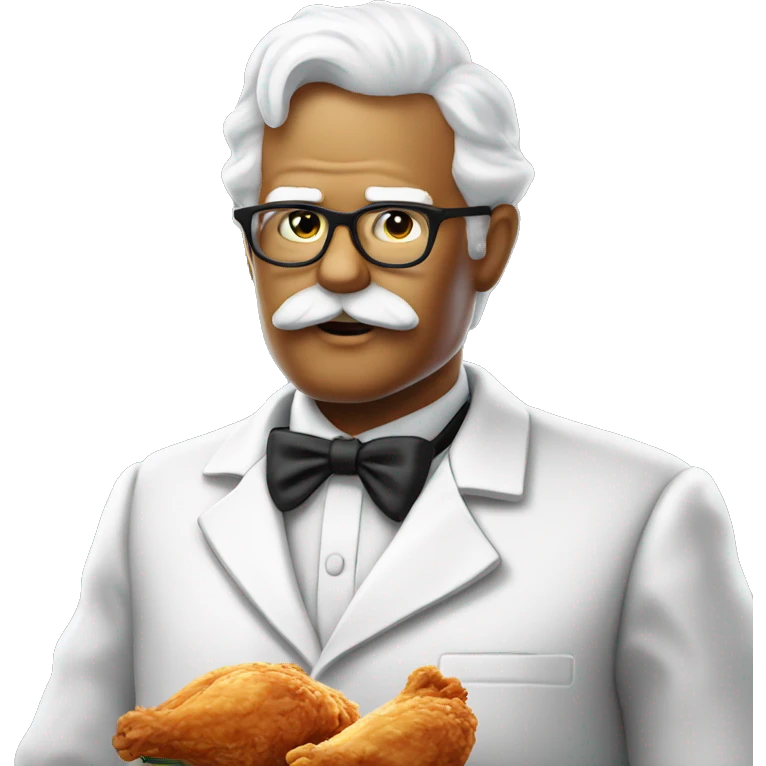 Colonel sanders eat chicken  emoji