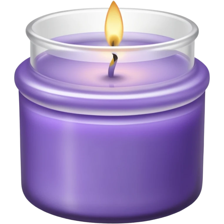Lavender candle – purple wax in frosted glass jar emoji