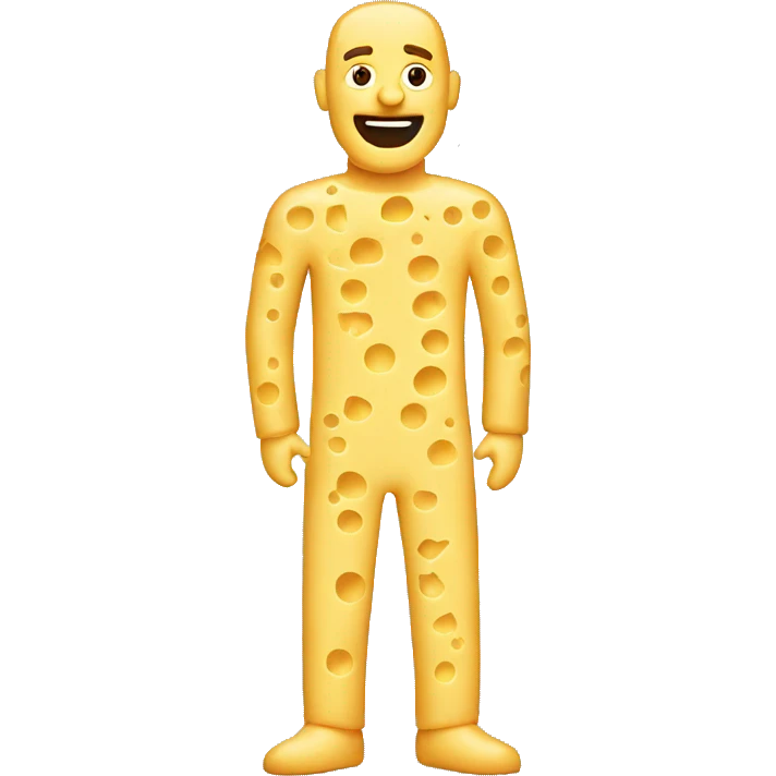 fully body man made of cheese emoji