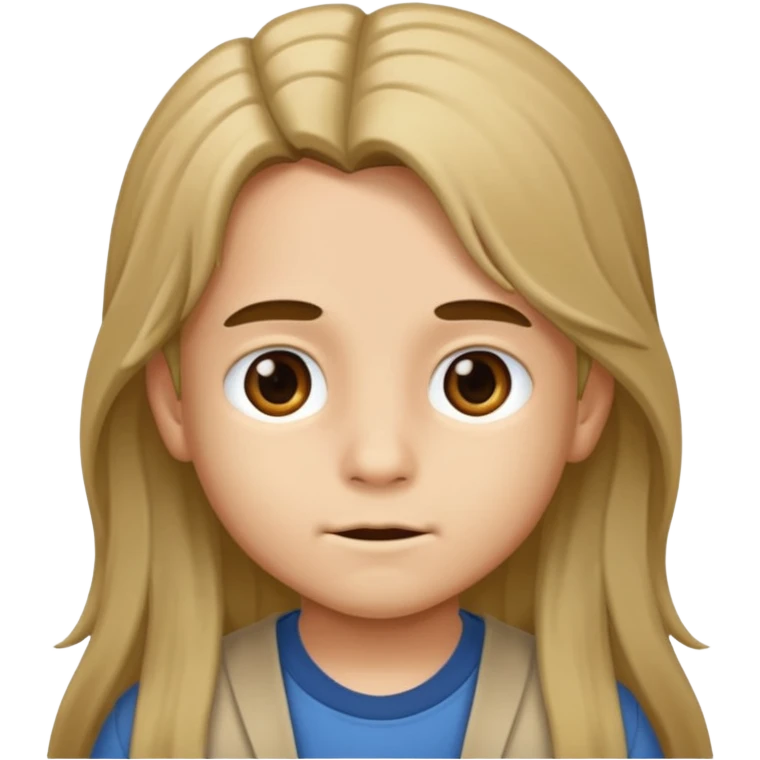 Niño con pelo largo emoji