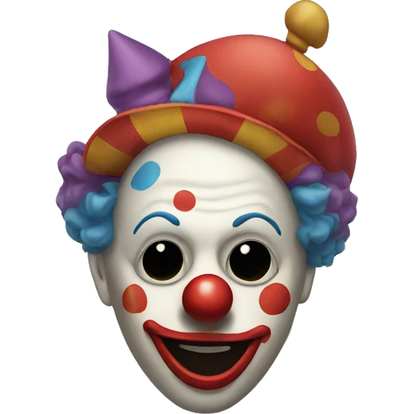 Clown mask being removed  emoji