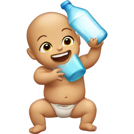 Baby throwing bottle  emoji