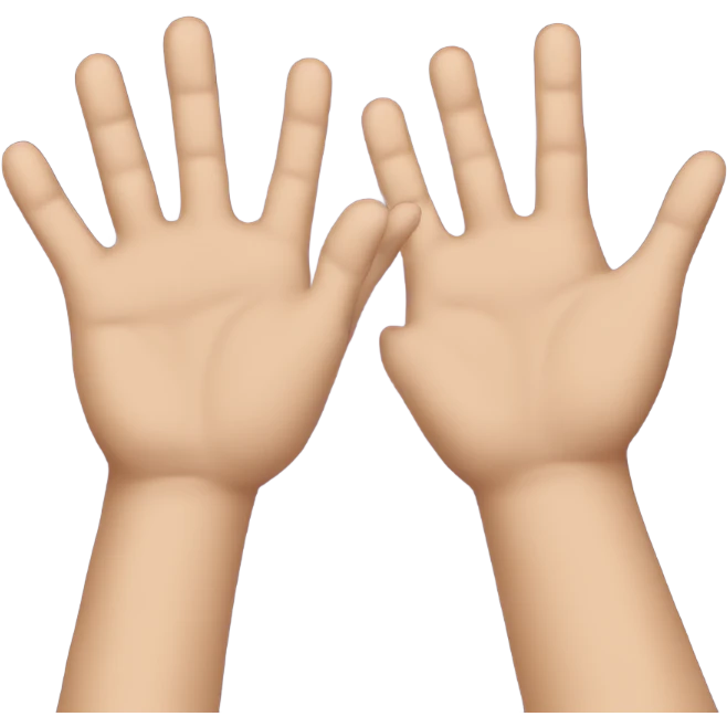 A pair of hands viewed from the back  emoji