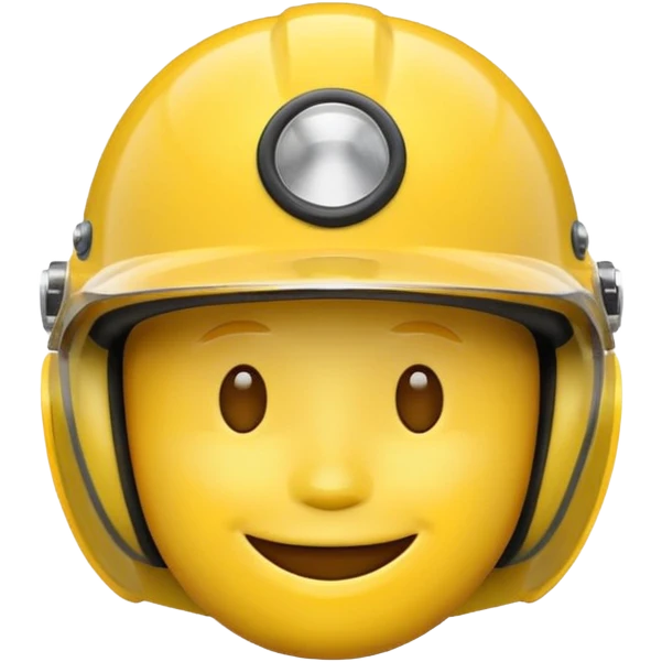 Yellow emoji face helmet emoji