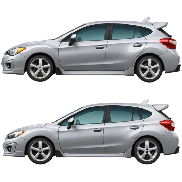 Grey subaru impreza hatchback emoji