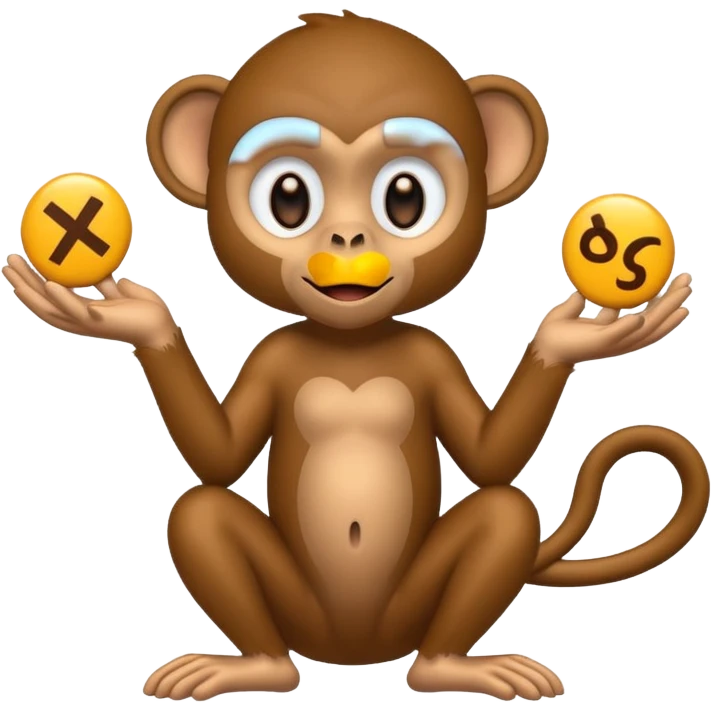 Monkey with symbols  emoji