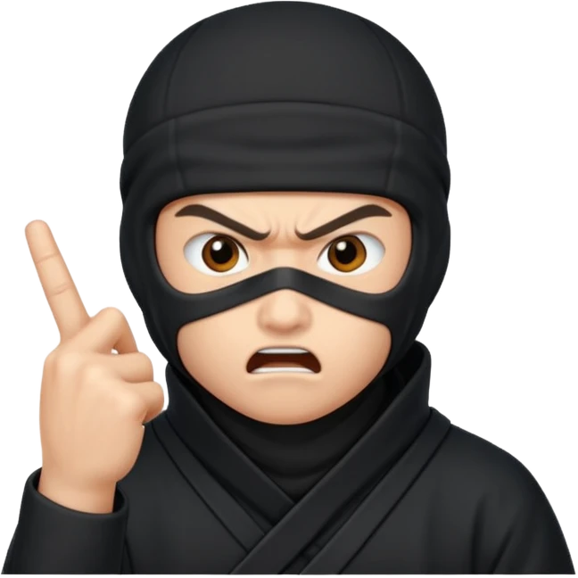 foto do Ninja ele mandando calar a boca emoji