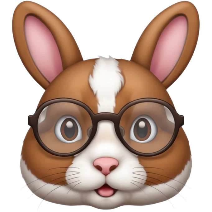 Bunny with glasses emoji