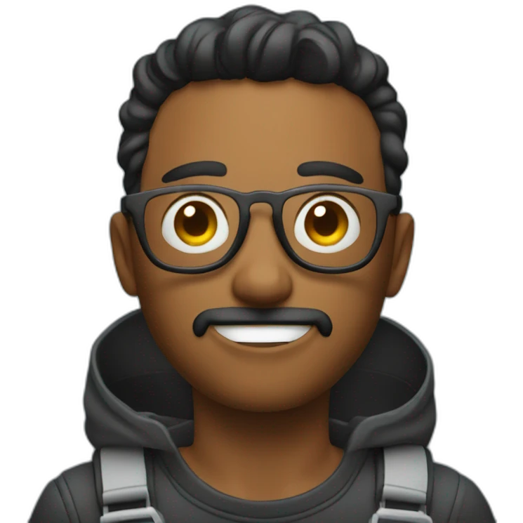 content creator, creating social media video using a camera to film his self emoji
