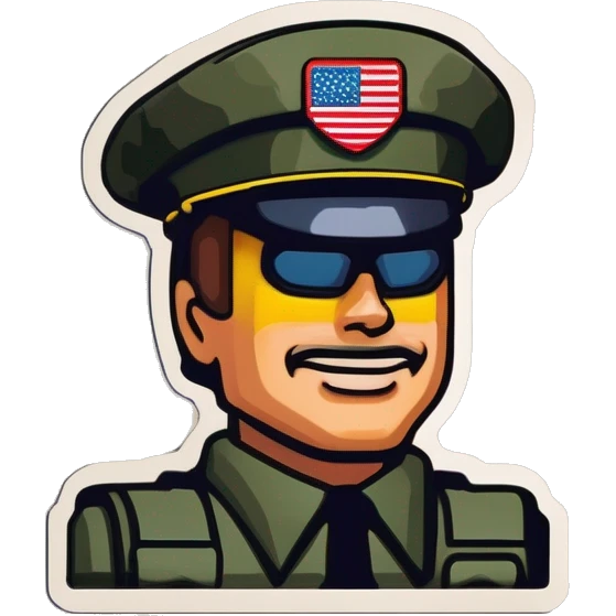 american soldier 1980s emoji