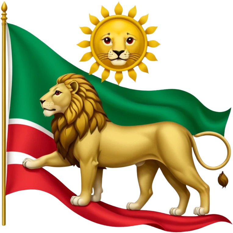 Flag Iran pahlavi don't logo Allah and better emoji