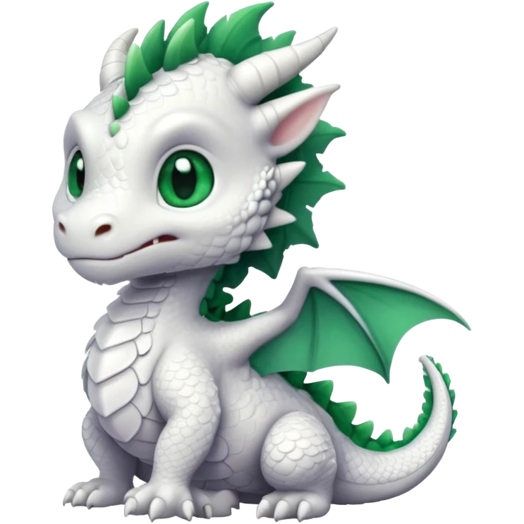 white cute dragon emoji