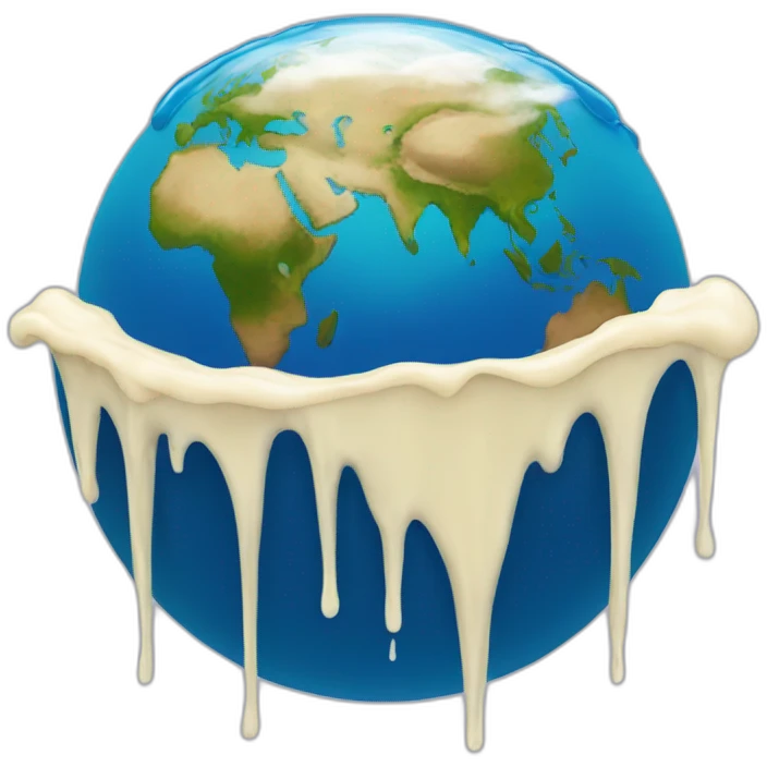 Melting earth emoji