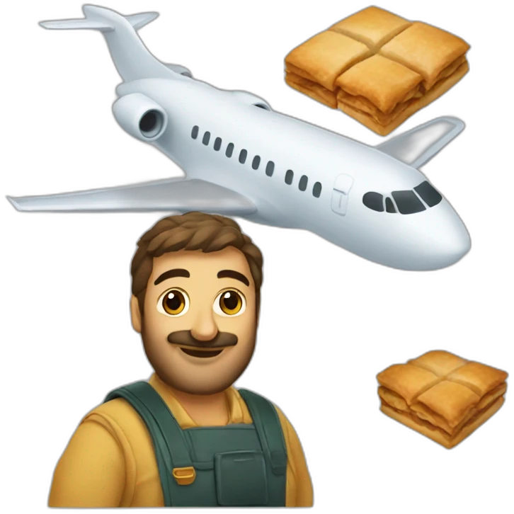 Baklava Guy and plane emoji
