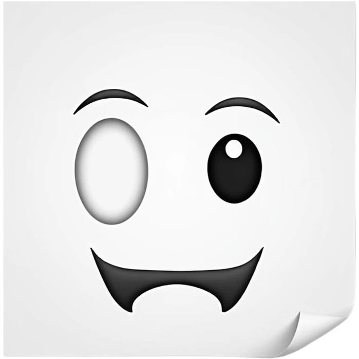 Job application with black feet black hand with the eyes and a mouth but it has to be a blank paper and with the text job at the top of the paper emoji