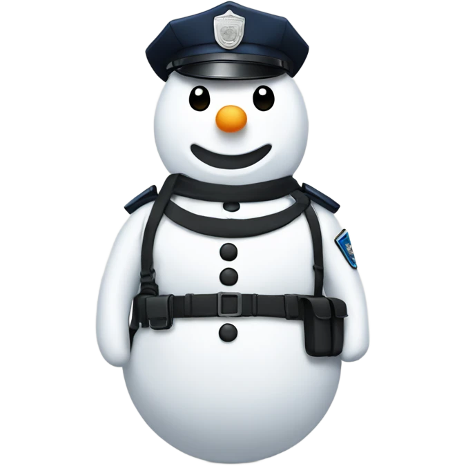 Snowman dressed like police  emoji