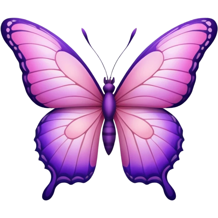 Pink and purple combined butterfly emoji