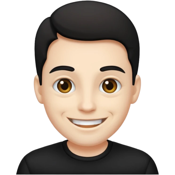 gil be white and be wering black emoji