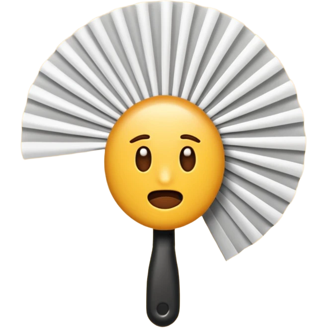 Create a shit emoji being thrown from a fan, like "shit in the fan" expression emoji