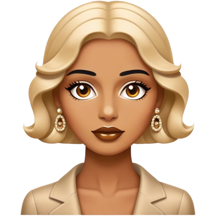 Cinematic Realistic Chanel Pop Culture Emoji, depicted with timeless elegance and iconic style rendered with luxurious textures and dynamic, sophisticated lighting. emoji