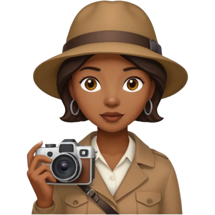 black woman Street Photographer emoji