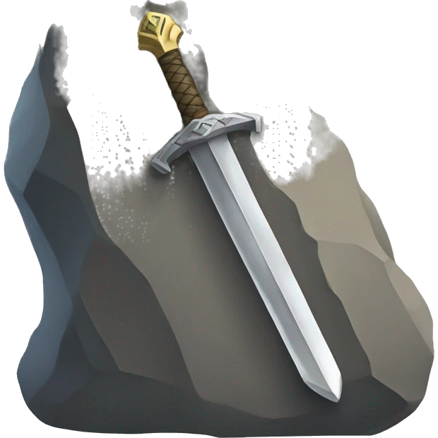 A sword stuck in a rock emoji