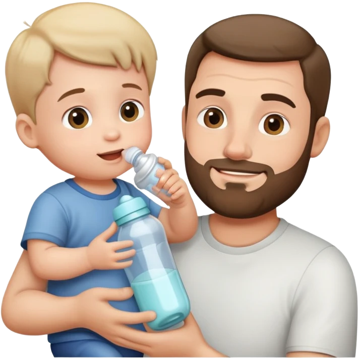 Father giving bottle emoji