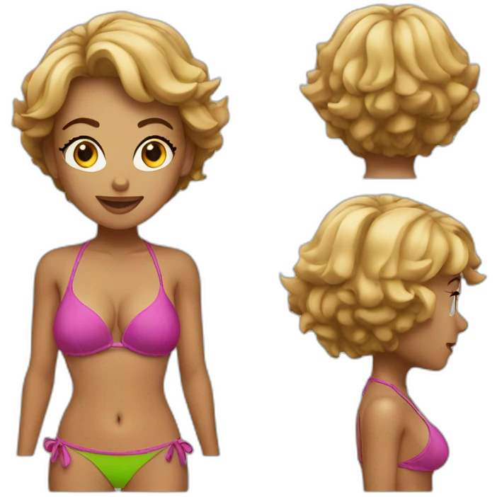 Women in bikini emoji