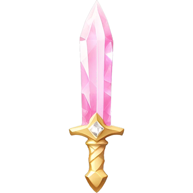 Light pink crystal dagger emoji
