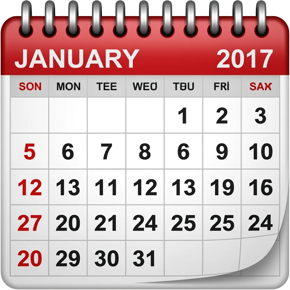 January is the next year emoji