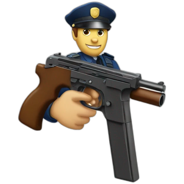 Policier pistolet banane emoji