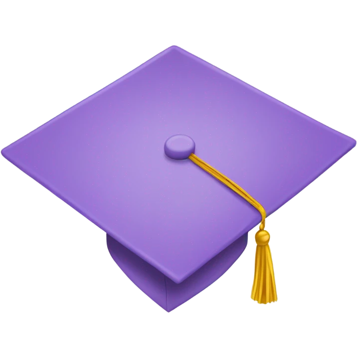 Light purple graduation cap emoji