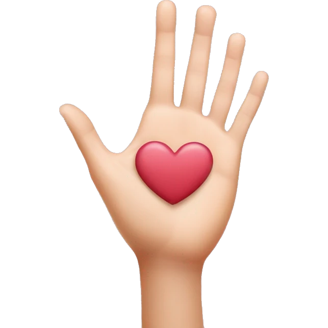  heart on pinky hand emoji