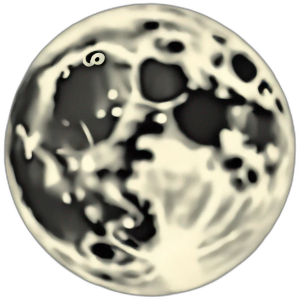 Cœur sur lune emoji