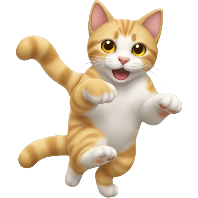 Un gato sacando el dedo del medio emoji