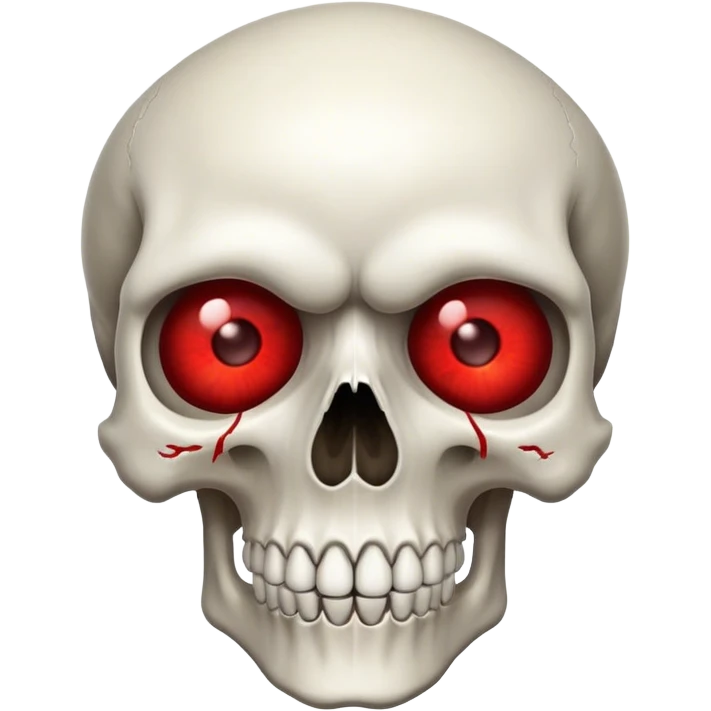 Skull with red eyes emoji