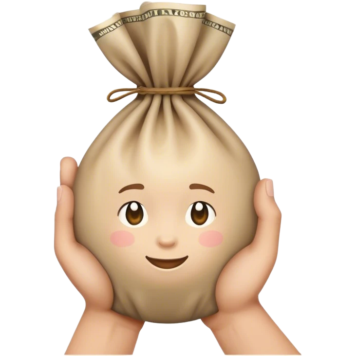 hand with money bag emoji