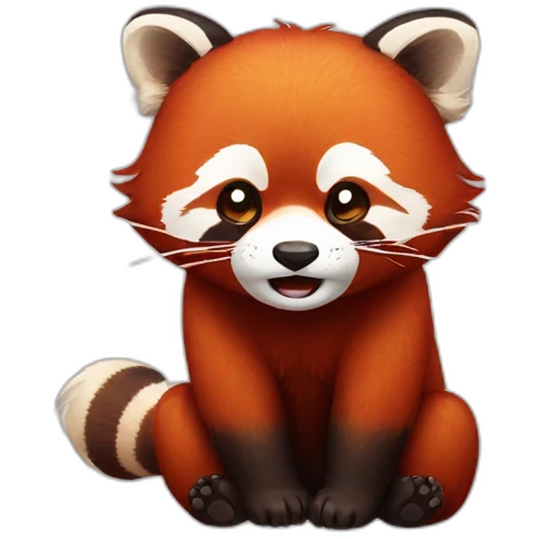 red panda crying emoji