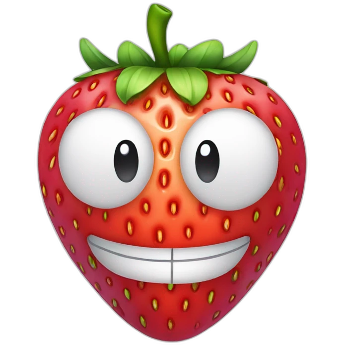 smirking strawberry emoji
