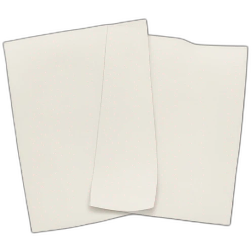 two pieces of paper with no face emoji
