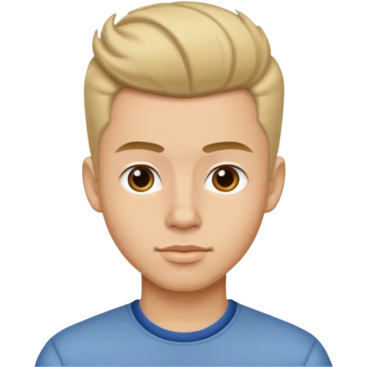 Young man with pompadour hair emoji
