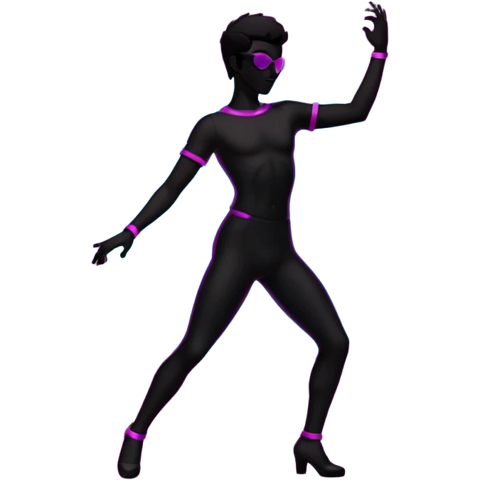 Disco dancing silhouette  emoji