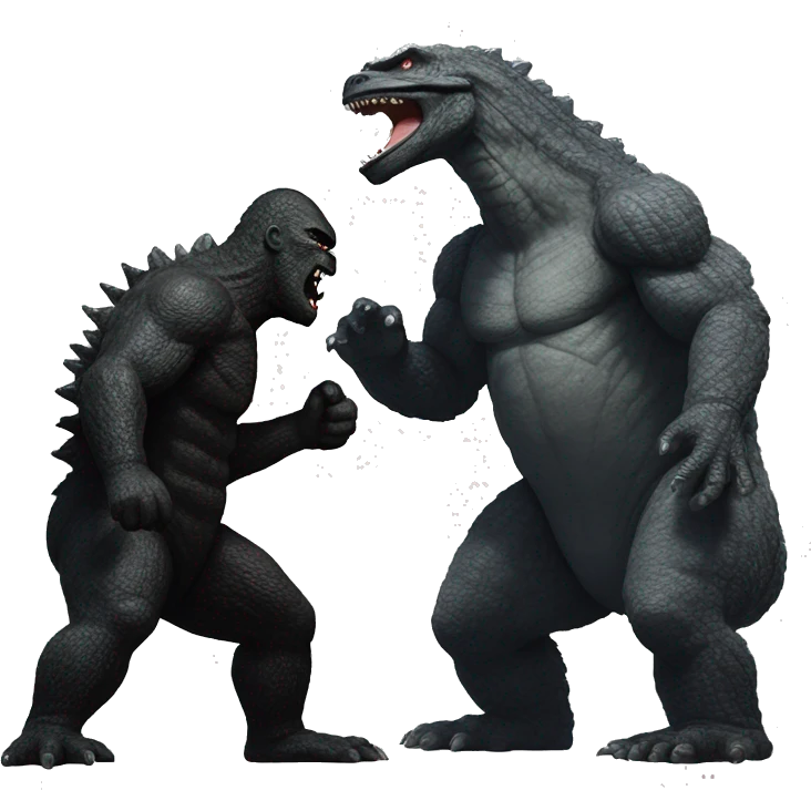 Godzilla vs king Kong emoji
