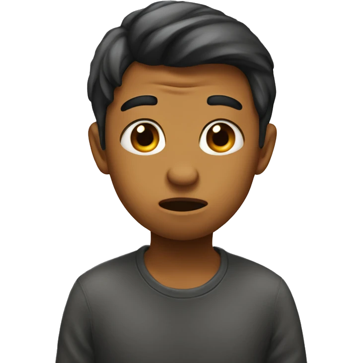Shy and confused emoji