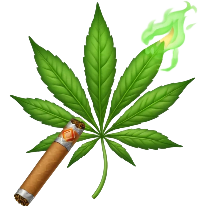 Talking weed joint  emoji