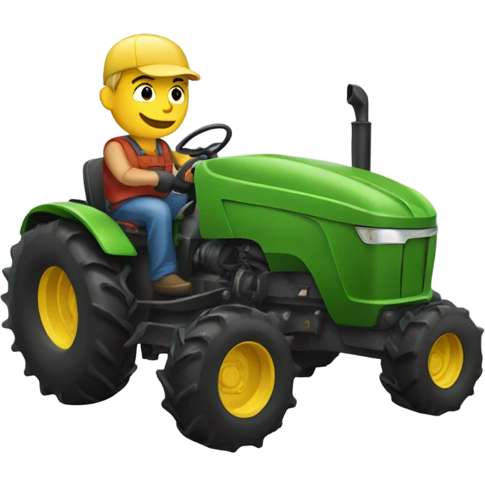 Adam plying tractor emoji